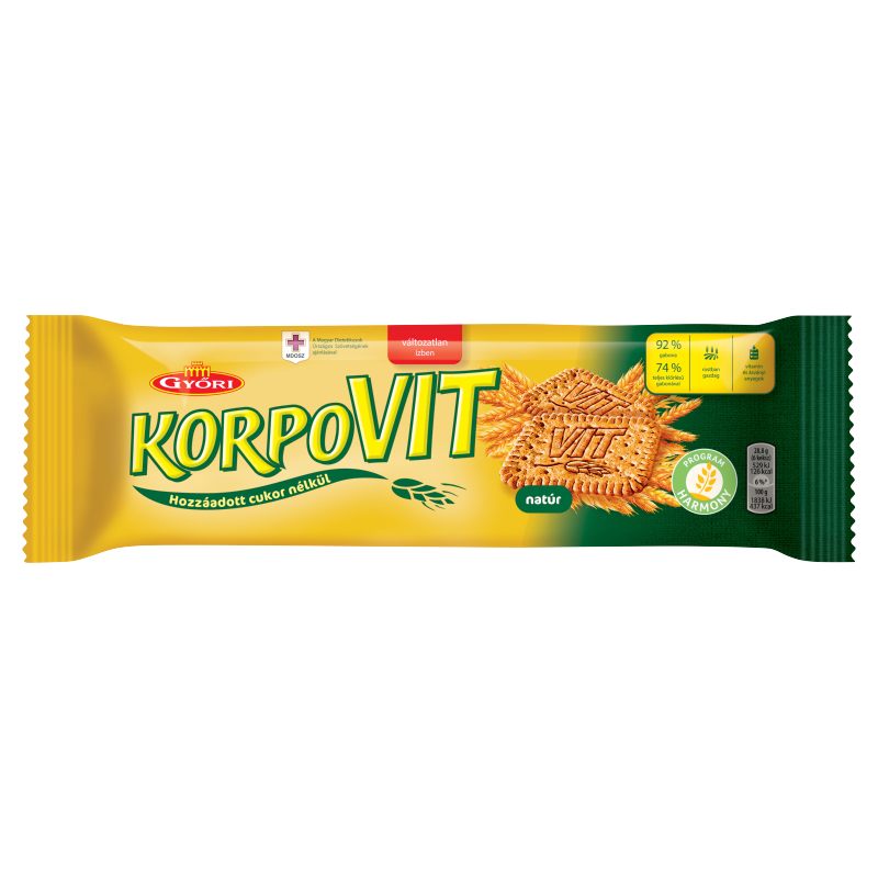 Győri Korpovit ropogós keksz teljes kiőrlésű gabonával 174 g