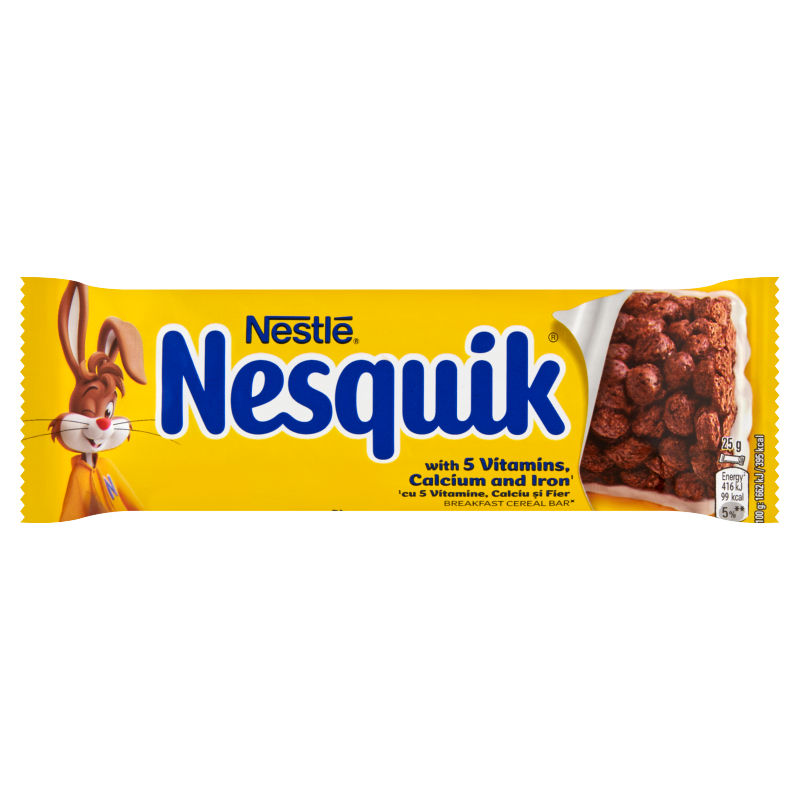 Nestlé Nesquik kakaós gabonapehely-szelet tejbevonó talppal vitaminokkal 25 g